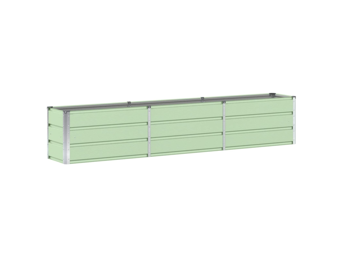 Conjunto 1 Floreira Vidaxl Verde Aço (240 X 40 X 45 Cm)