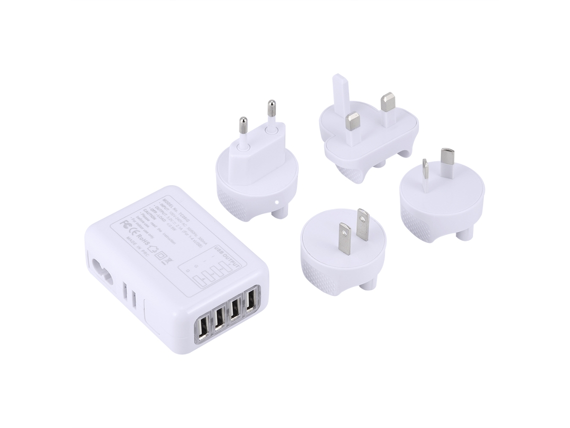 Adaptador de viagem universal com 4 USB EOOCOO
