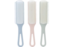 Conjunto De 3 Escovas E Pentes Para Cabelo, Escova Desembaraçadora Para Estilização Com Design Arejado E Cabo Revestido