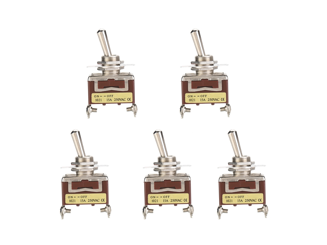 Hkj 5pcs Interruptor Toggle Mini 1021 Enlace Simples 3pdt 2 Pinos 2 Posiciones On off