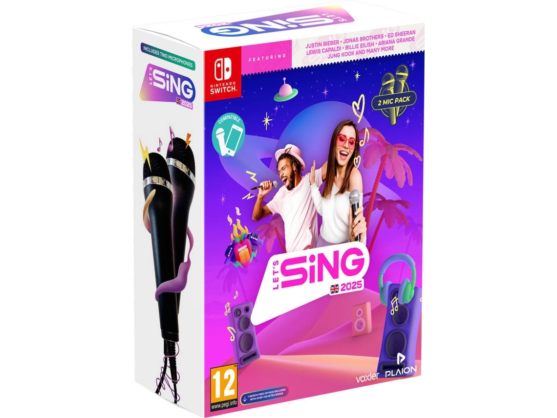 Jogo Nintendo Switch Let'S Sing 2025 + 2 Micros (Outlet Caixa Aberta)