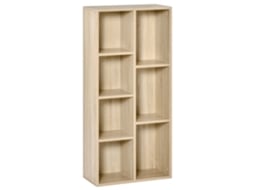 Estante para Livros Mdf Cor Cor de Carvalho 50x24x106cm Homcom