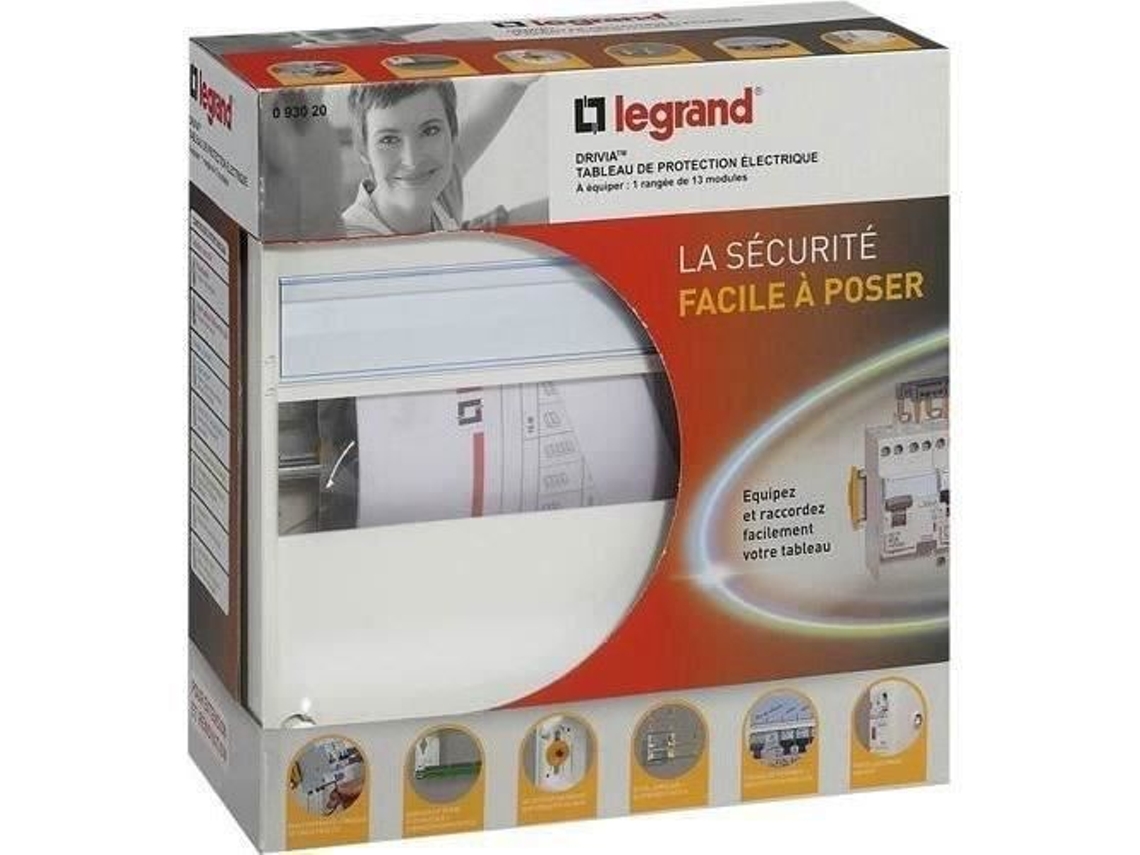 Caixa Elétrica Para Equipar 1 Linha 13 Módulos Legrand Drivia Branco Montagem Saliente Na Parede