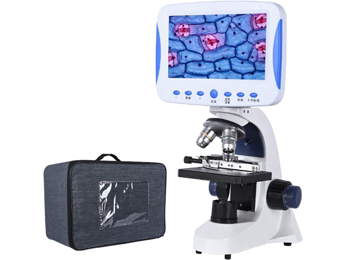 Microscópio de Laboratório Biológico, Lcd Digital Hd Coaxial de 7 Polegadas SFUSHOS