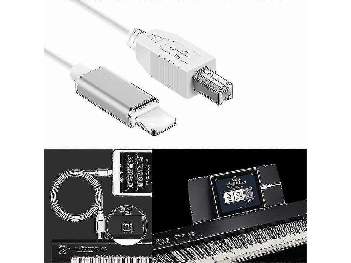 Cabo Conversor Usb 2.0 De Teclado Midi Lightning Para Tipo B Para Iphone 7 8 X Ipad Aquaforge