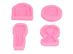 Molde de silicone para artesanato, trabalhos finos, moldes de silicone com formatos fofos para pasta de açúcar