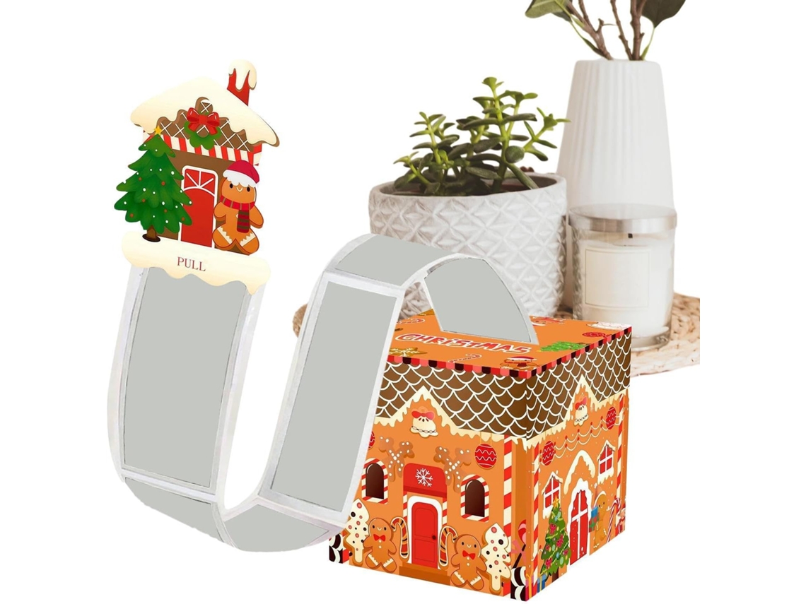 Dispensador De Caixas De Natal Deslizante | Casa De Gengibre Para Dar Dinheiro