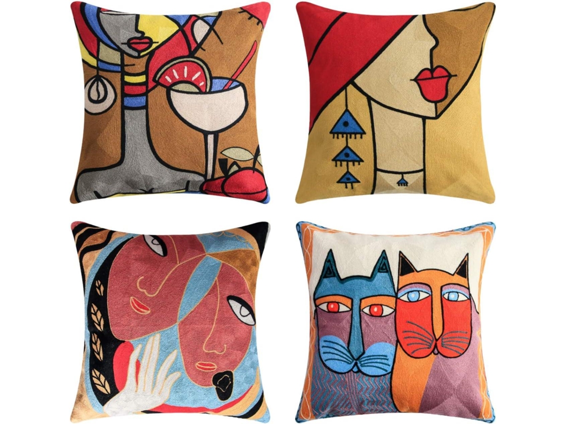 Almofada De Assento Decorativa Picasso Medium 45x45cm Yjd
