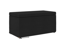 Maison Exclusive - Banqueta Preto 81 X 41 X 40 Cm Tecido E Madeira Engenharia