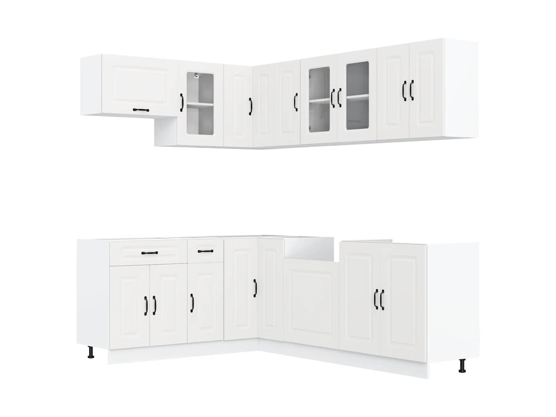 Conjunto 11 Armário de Cozinha Conjunto Kalmar VIDAXL Branca