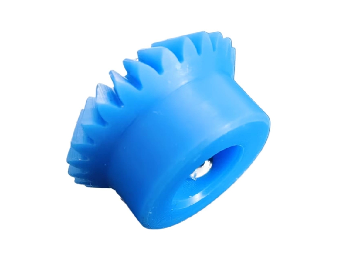 Engrenagem Cónica De Nailon Azul 1:2 2 Módulos 20 Dentes 90 Graus 16mm