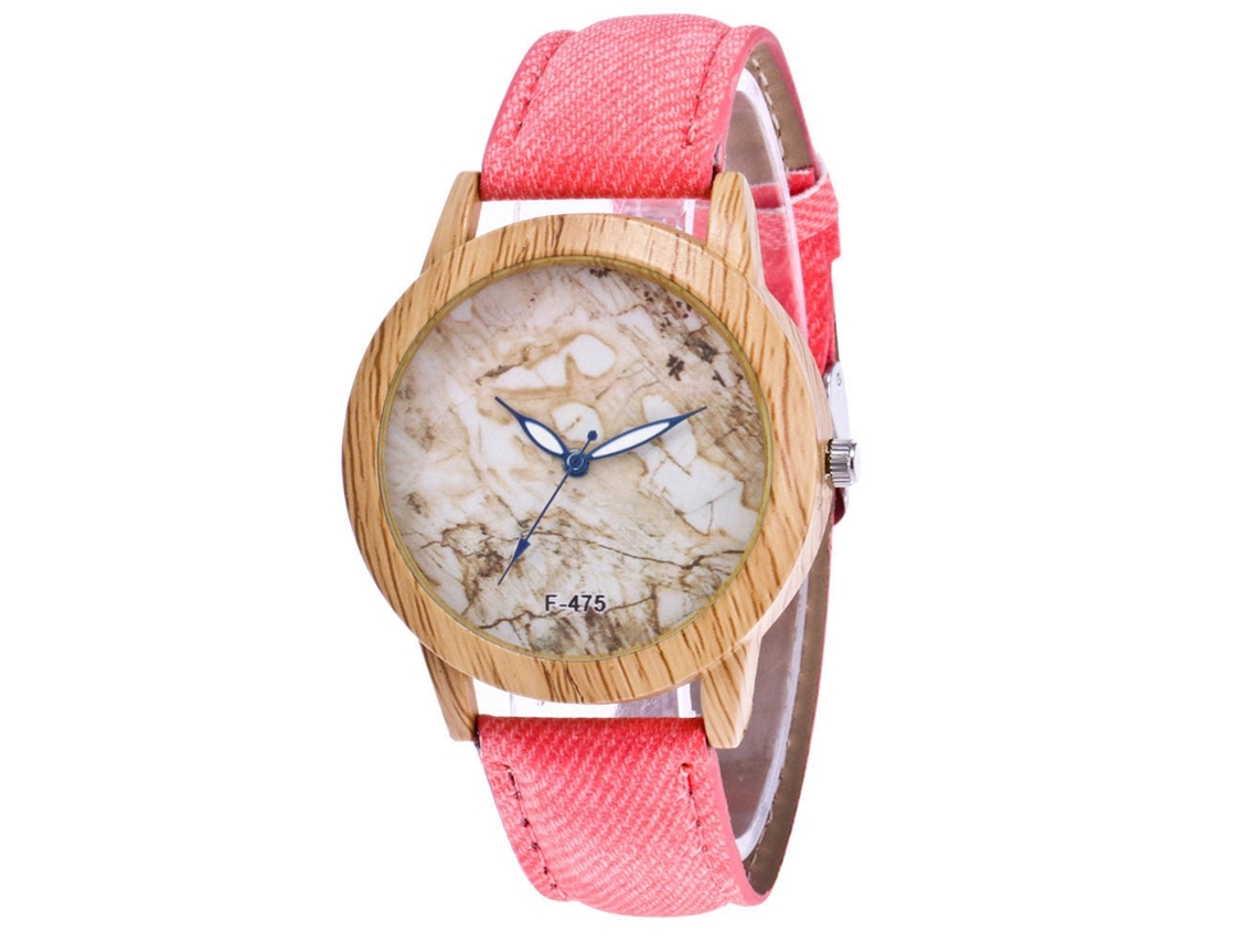 Relógio de pulso feminino Zhoulianfa, estilo estudante, com movimento de quartzo rosa.