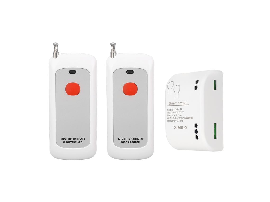 Interruptor de relé RF Wi-Fi (Compatível com controle de acesso, suporta ampla faixa de tensão de 7 V a 32 V e permite atualização inteligente via Wi-Fi)