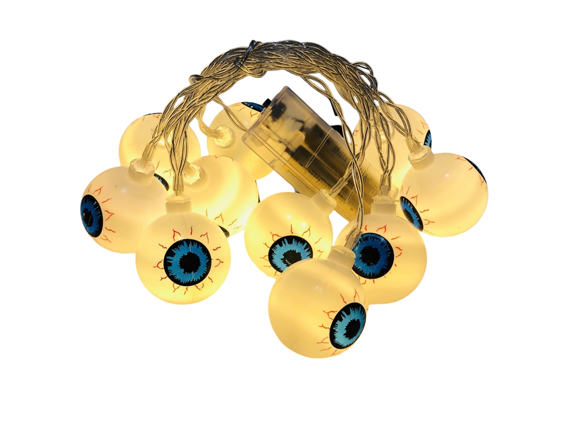 Laxiscreed Luzes Led De Halloween Com Abóboras, Caveiras E Olhos, 6m, 40 Leds, Modo Constante E Intermitente