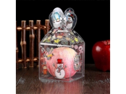 Conjunto De 10 Caixas De Presente Transparentes De Natal, Em Pvc, Para Doces E Decoração De Festas. Hengjian