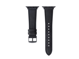 Bracelete para Smartwatch de couro genuíno Crazy Horse para Apple Watch Series 9, 8 e 7 41 mm/SE 3 e SE 2, 6 e SE e 5 e 4 40 mm/3 e 2 e 1 38 mm (co