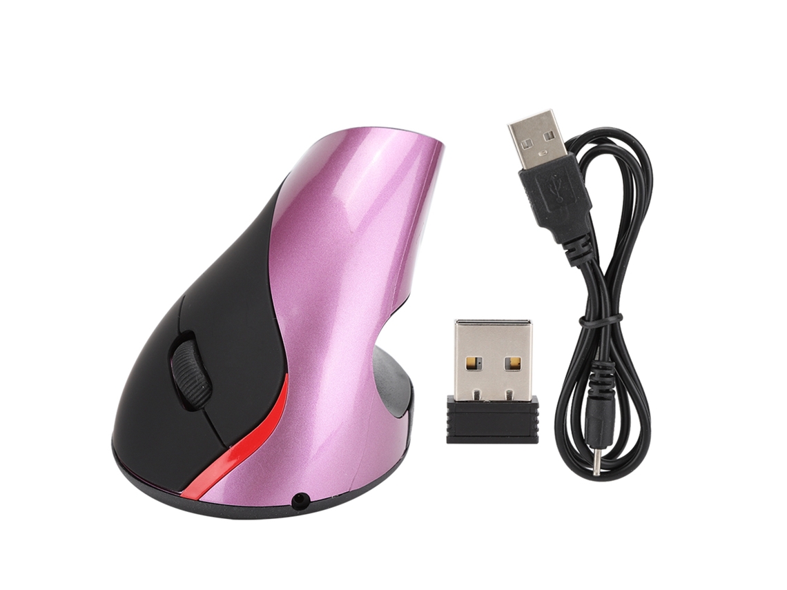 Mouse Vertical Ergonômico Sem Fio Roxo