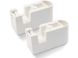 Conjunto De 2 Dispensadores Fita Adesiva Com Armazenamento, Cabeça Corte Automática, Suporte Para Adesiv A Scotch, Base Antiderrapante