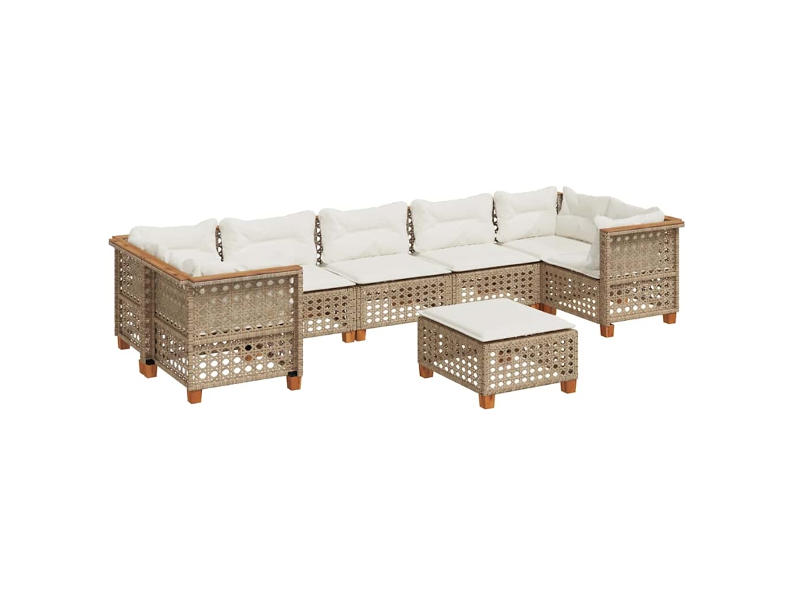 Garden Sofa Set, Garden Sofa Sets Vidaxl Bege Rattan / Vime (n/a)