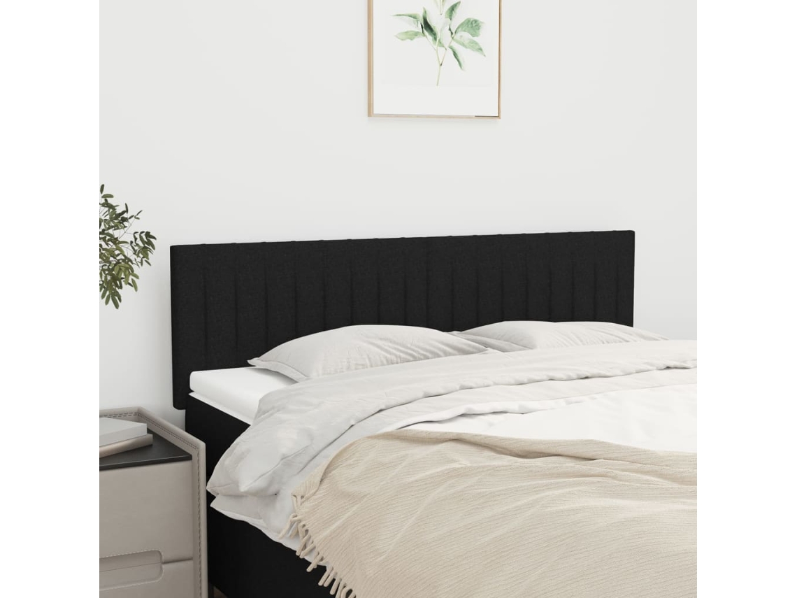 Vidaxl Cabeceiras Preto 144x5x78/88 Cm Tecido