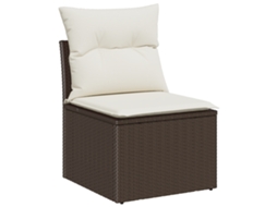 Conjunto 7 Sofá Modular Vidaxl Castanho Vime Pe (234 X 132,5 X 85 Cm)