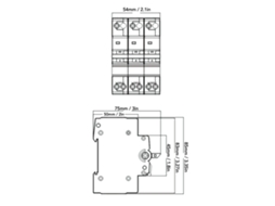 Laxiscreed Comutador De Isolamento De Transferência Dual Power 3p Para Montagem Em Trilho Din