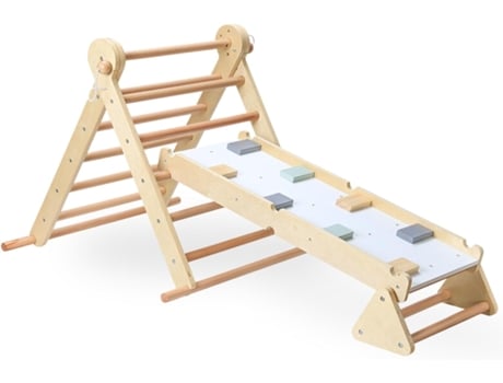Ar De Jogo Échelle, Mur, Poutre Déquilibre, Triângulo Pikler 3 Níveis, Até 50 Kg Mamabrum