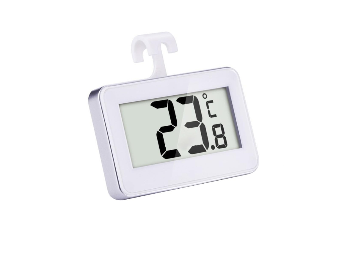 Termômetro Digital Para Geladeira Childweet Com Visor Grande Fácil Leitura, Material Abs Branco, Design Elegante
