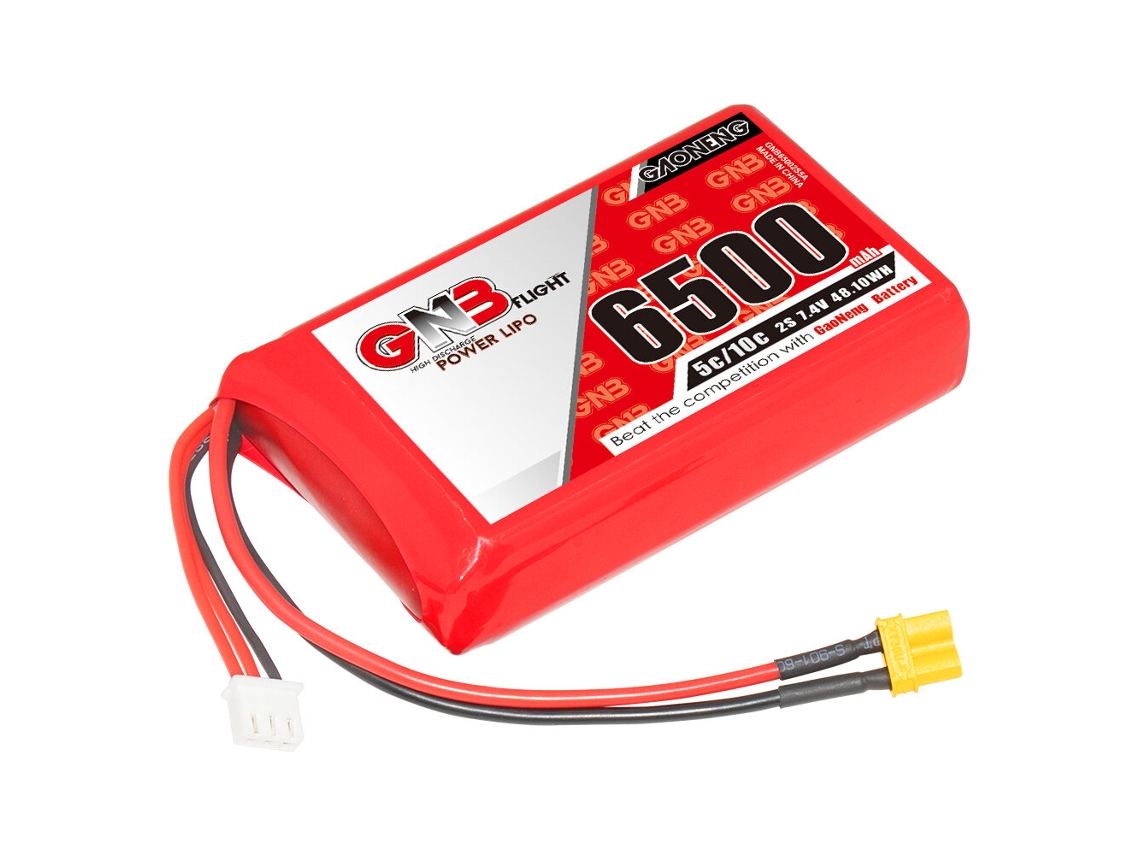 Bateria Gaoneng 7,4 V 6500 Mah 5c 2s Lipo Xt30 Plug Para Transmissor Radiomaster Boxer