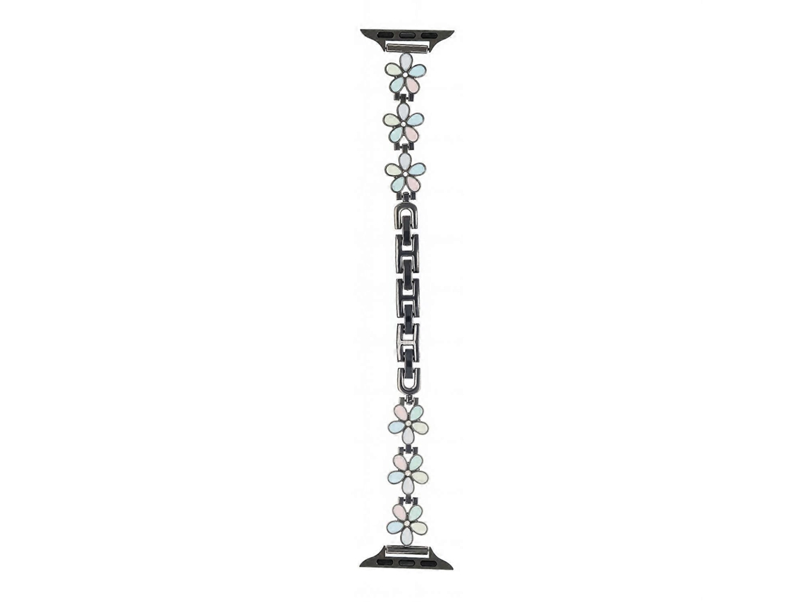 Lurelia Pulseira De Metal, Compatível Com Apple Watch Série 10, 9, 8, 7 Se, 6, 5, 4, 3, 2, 1, 42 Mm, 41, 40, 38, Design Flor Cinco Pétalas