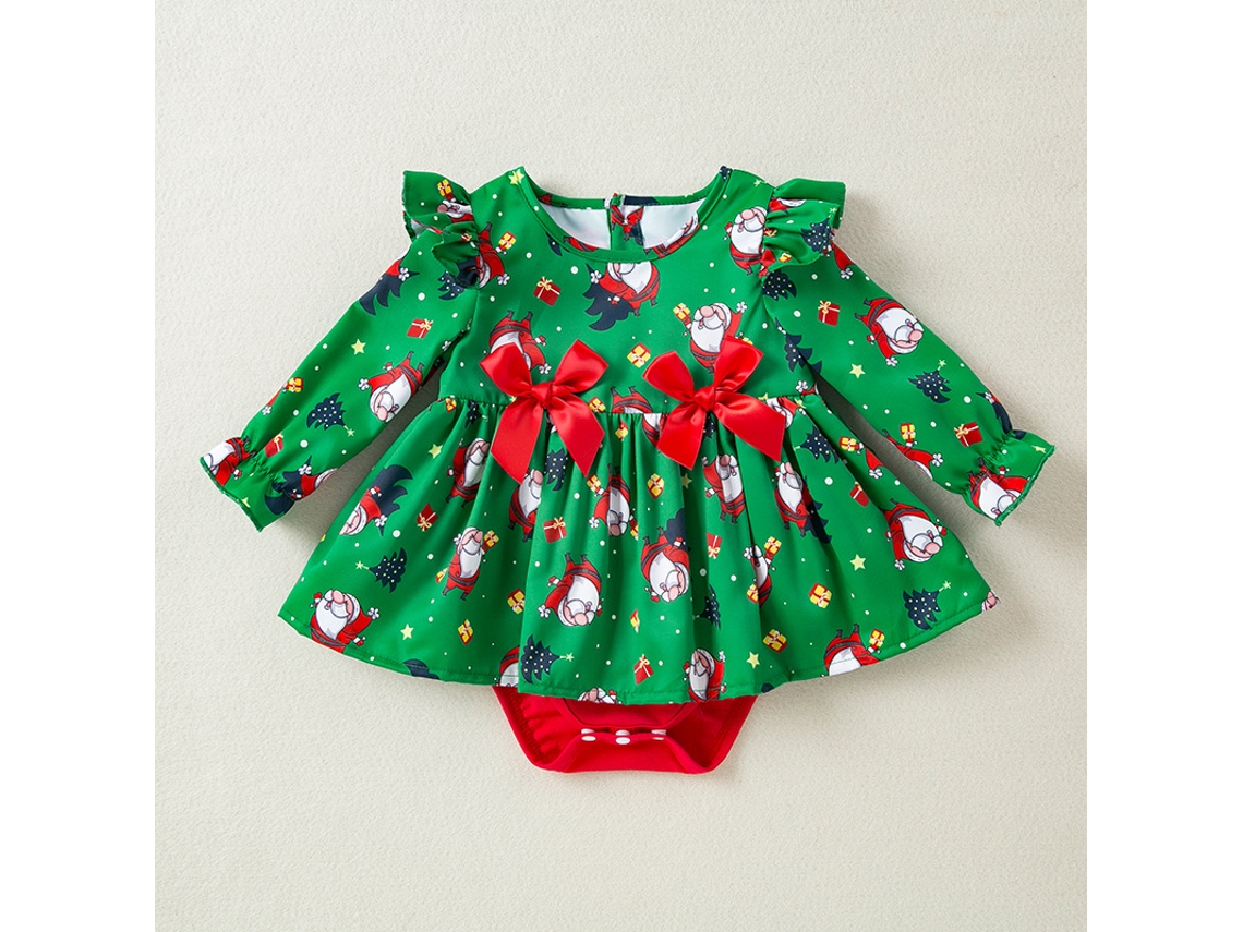 Roupa de Natal Saia Tutu Estampada Patchwork 86Cm