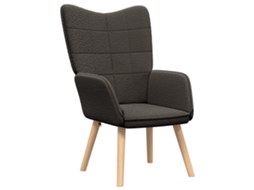 Conjunto 1 Poltrona Moderna Vidaxl Cinzento Poliéster (62 X 67 X 95,5 Cm)