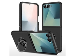 Capa Magnética Para Celular Em Pc + Tpu Com Suporte De Anel Invisível Para Samsung Galaxy Z Flip7 5g
