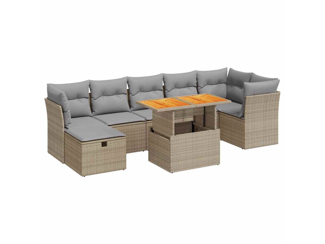 Garden Sofa Set, Garden Sofa Sets Vidaxl Bege Rattan / Vime (n/a)