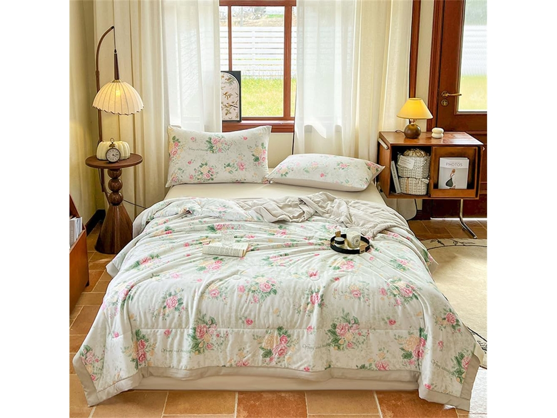 Colcha Acolchoada Fansu Capa de Cama Manta para Ar Condicionado Edredom Microfibra Conjunto Sofá Cobertor Toda