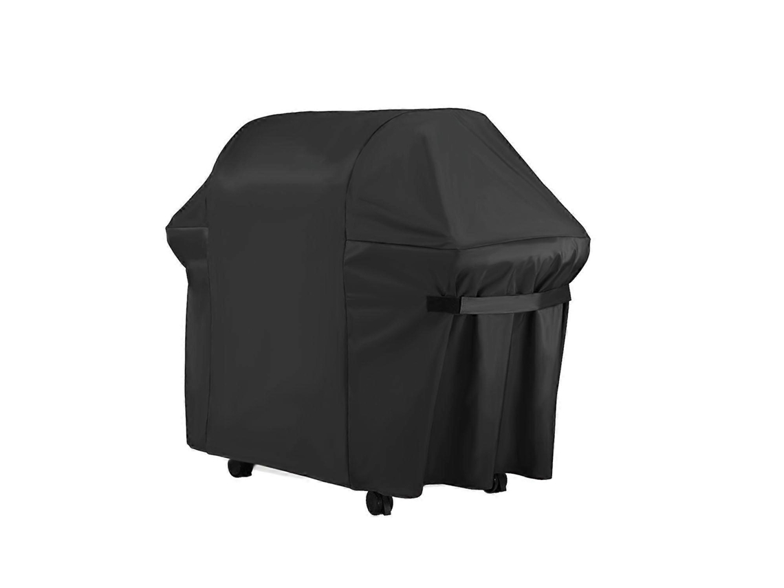 Protetor de grelha 147x61x122cm feito de tecido Oxford 420D impermeável e resistente aos raios UV com tiras de fixação e cordão ajustável.