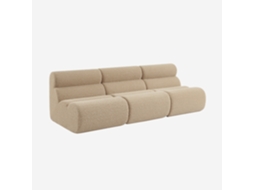 Sofá Modular Em Tecido Efeito Alpaca, 3 Lugares , Bege