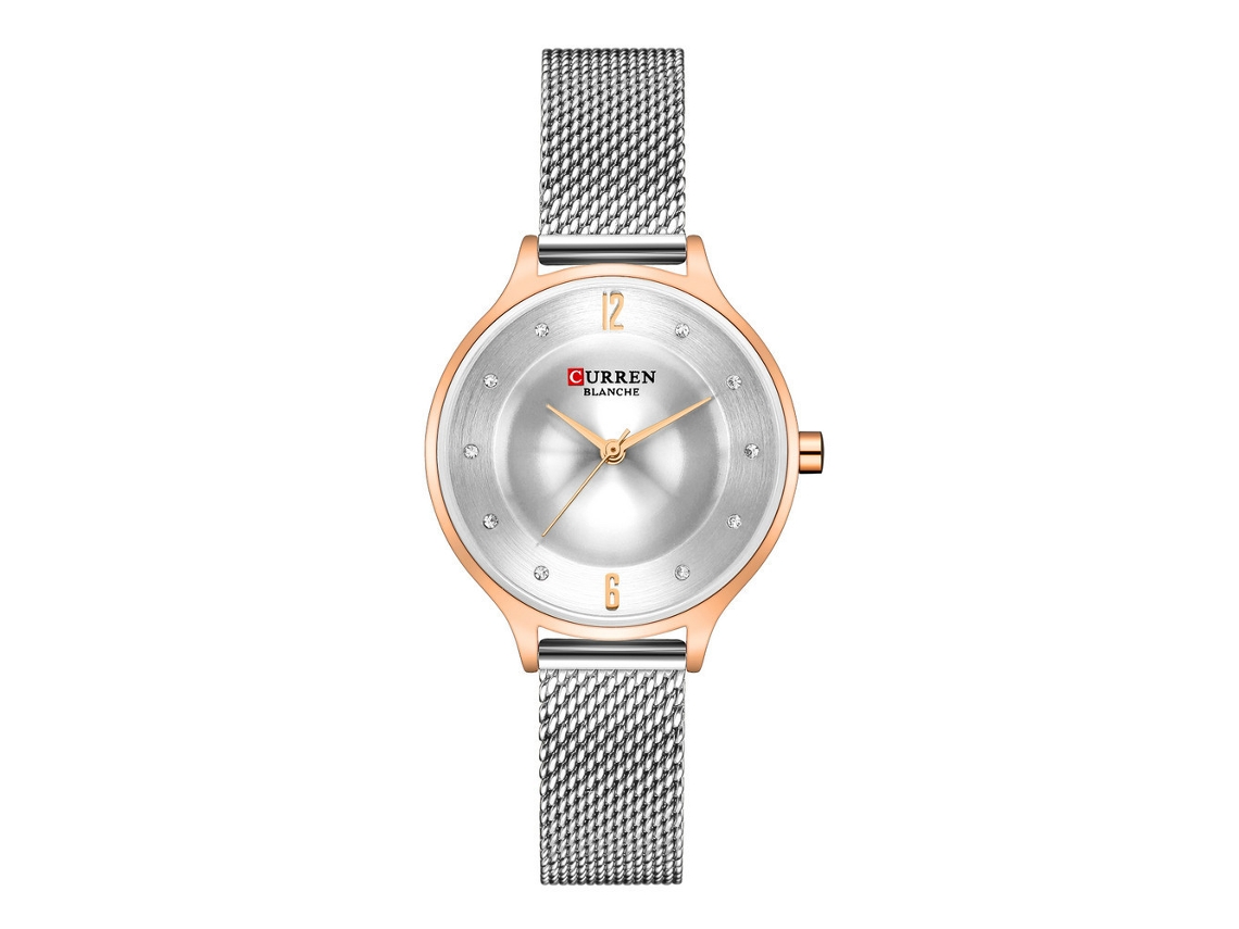 Relógio MDUG Feminino casual de quartzo com pulseira de malha milanesa