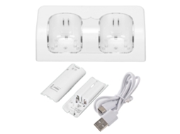 Carregador duplo para baterias de Wii Remote com baterias recarregáveis EOOCOO