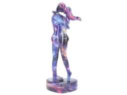 Baok - Elegante e Romântica Estatueta de Casal em Resina Durável para Escritório em Casa - Azul