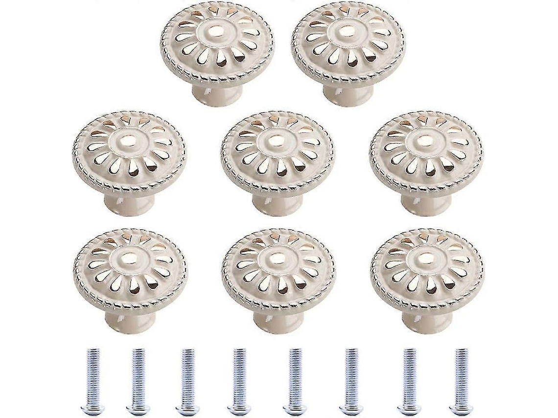 Conjunto de 8 Puxadores Redondos para Gavetas BRILVIBERA