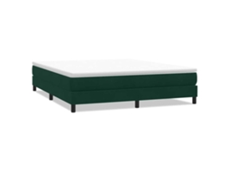 Cama Sem Molas/colchão 180x210 Cm Veludo Verde escuro MAISON EXCLUSIVE