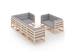 Garden Lounge Set, Garden Lounge Sets Vidaxl Cinzeto Madeira De Pinho (n/a)