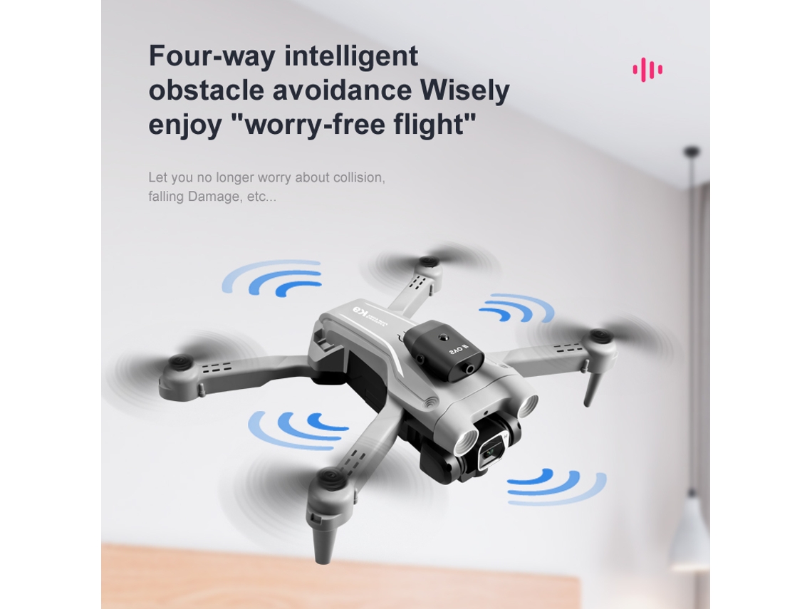 K9 Mini Drone4K Duração Da Bateria18 Min Cinza YIZHOOD