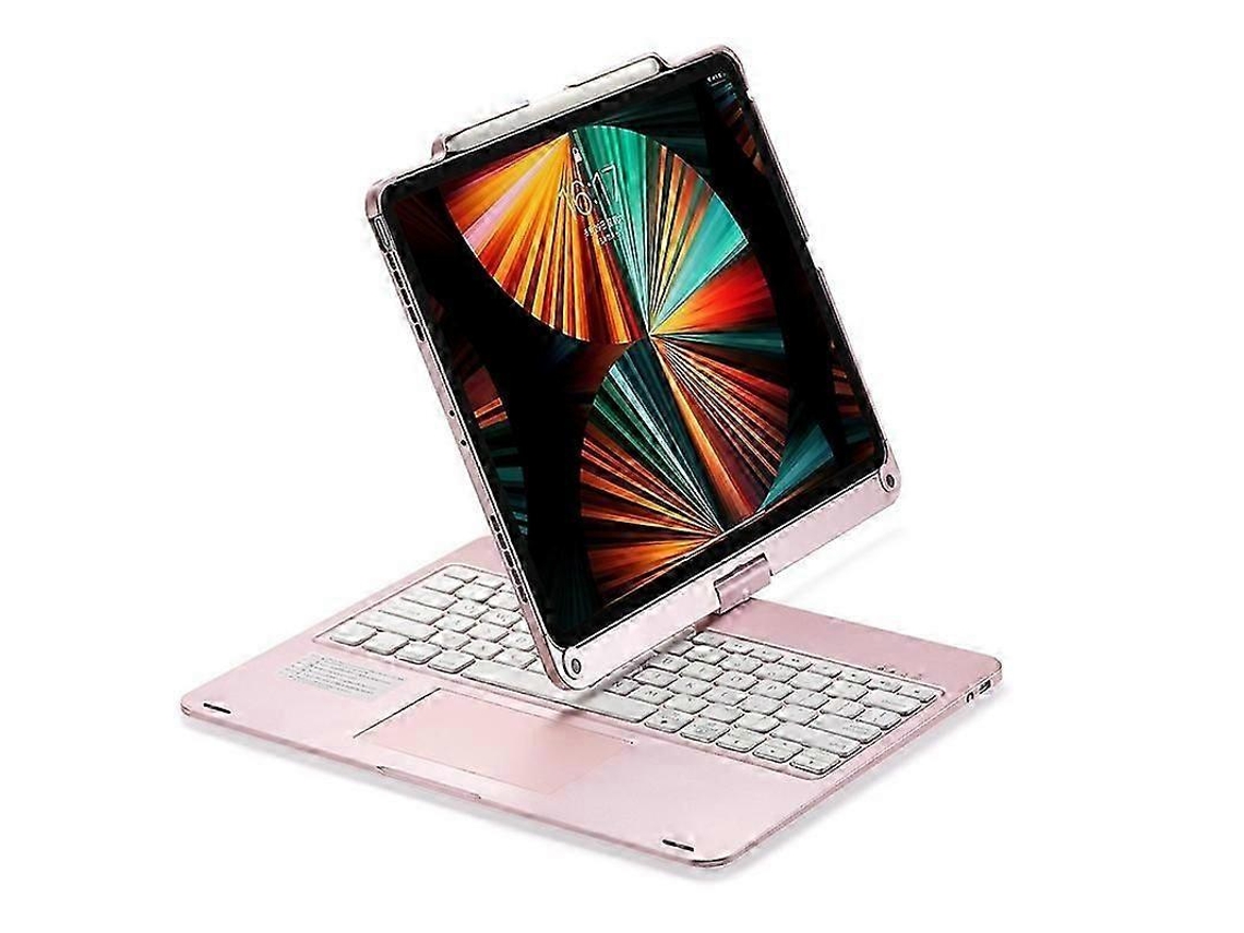 Teclado Touch Bluetooth Para Tablet 12.9 Polegadas, Compatível Com Ipad Prorose Gold