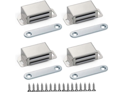 Fechadura magnética para portas, 4 peças, aço inox 304 | S/MARCA