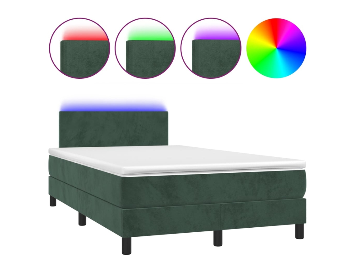Box Spring Bed, Box Spring Beds Vidaxl Verde Veludo (120 X 200 Cm)