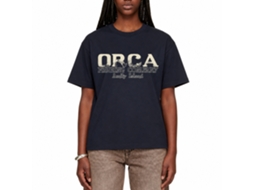 Rockinstone Jaws Movie Orca Fish Co. Navy Adult T-shirt Size:xl