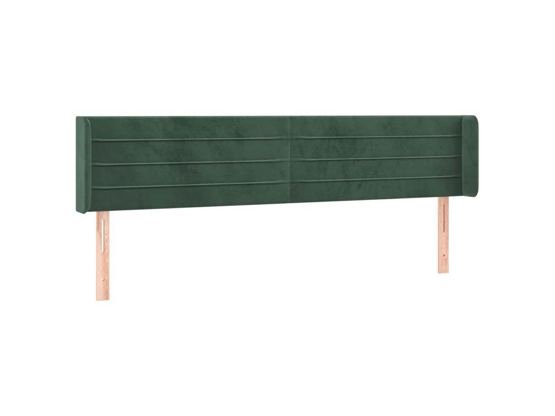 Headboard, Headboards Vidaxl Verde Veludo (163 X 16 X 78/88 Cm)
