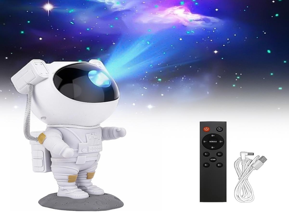 Lurelia Astronaut Star Projetor, Controle Remoto, USB, Rotação 360°, Led, Dimerizável Roxo Versão 5